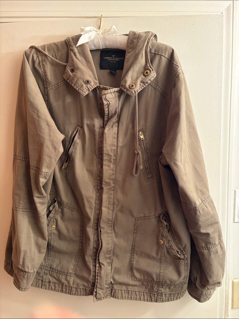 American Eagle Outfitters Hooded Anorak Jacket - Olive